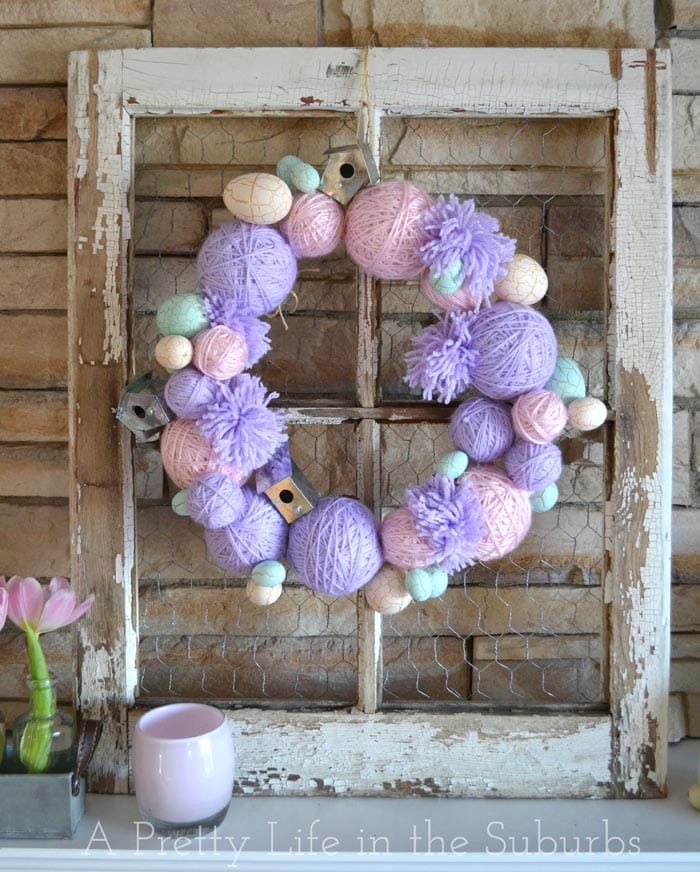EasterYarnBallWreath