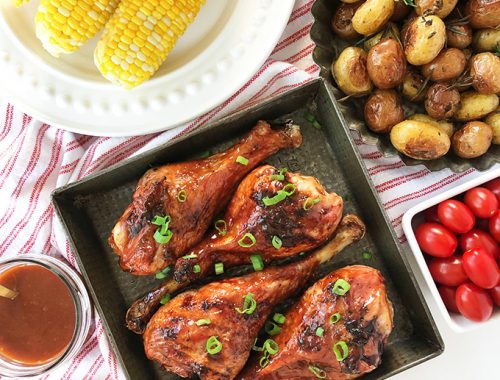 Sweet & Sticky BBQ Turkey Legs